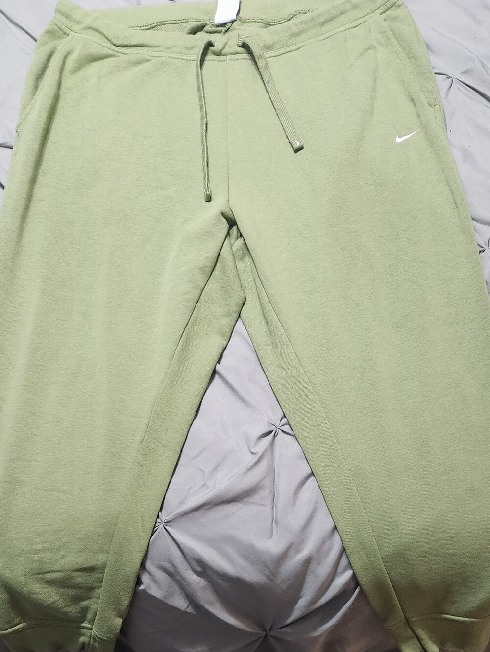 Nike Mens Light Green Dri-Fit Fleece Joggers with White Swoosh 2xl